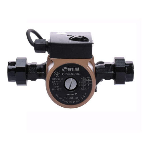 Насос циркуляційний Optima OP25-60 180мм + гайки + кабель з вилкою Насос циркуляційний Optima OP25-60 180мм + гайки + кабель з вилкою