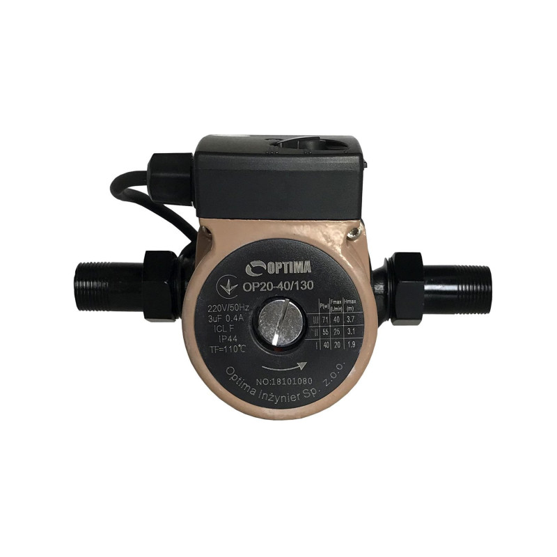 Насос циркуляционный Optima OP20-40 130мм + гайки + кабель с вилкой