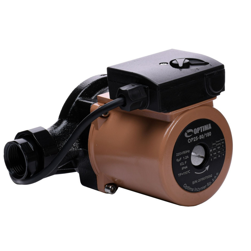 Насос циркуляционный Optima OP25-80 180мм + гайки + кабель с вилкой