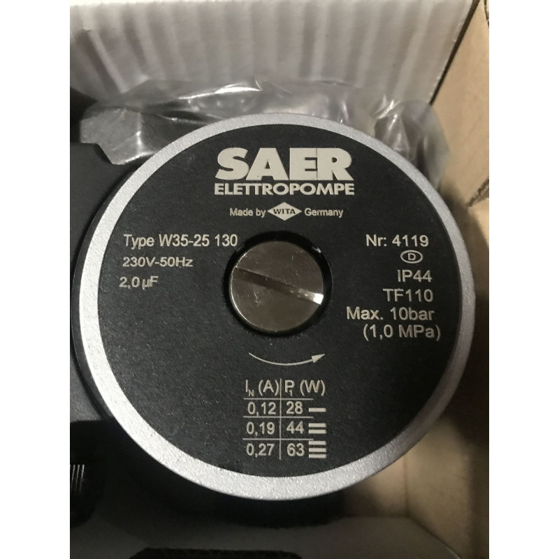 Насос циркуляционный SAER W35-25 130мм.