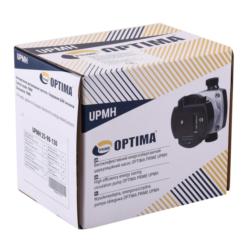 Насос циркуляційний  Optima PRIME UPMH 25-90AUTO 130мм, енергоощадний 