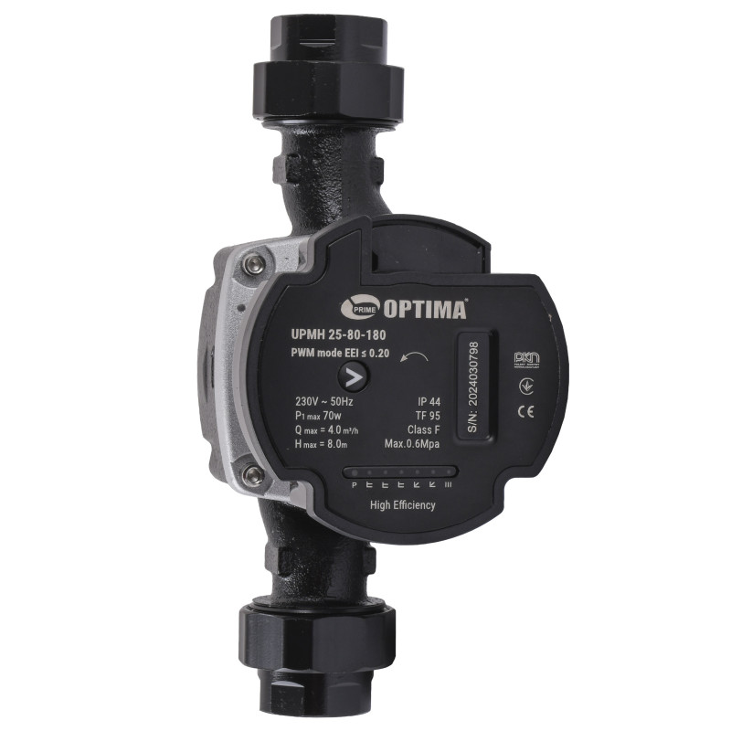 Насос циркуляційний Optima PRIME UPMH 25-80AUTO 180мм, енергоощадний 