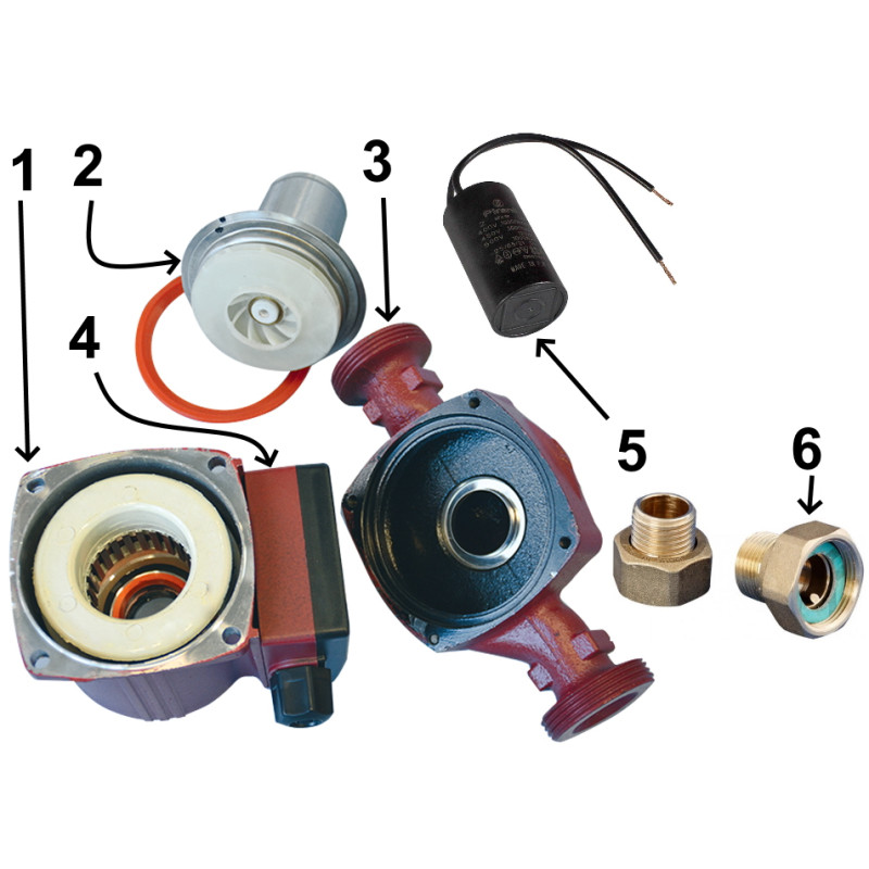 Насос циркуляційний Optima OP15-60 130мм + гайки, + кабель з вилкою