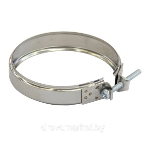 Хомут обжимний для димоходу з нержавіючої сталі AISI 201 - 0,5 мм - ø300
