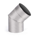 Коліно (відведення) з нержавіючої сталі AISI 201 - 0,8 мм (∠ 45° - ø150)