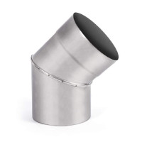 Коліно (відведення) з нержавіючої сталі AISI 304 - 0,5 мм (∠ 45° - ø130)