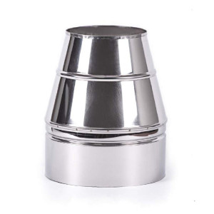 Конус дымохода сэндвич (нержавейка-оцинковка) AISI 321 - 1 мм - ø200/260