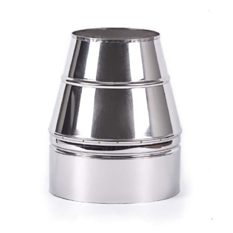 Конус димоходу сендвіч (нержавіюча сталь- оцинковка) AISI 201 - 0,5 мм - ø220/280
