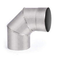 Коліно (відведення) з нержавіючої сталі AISI 304 - 0,8 мм (∠ 90° - ø200)