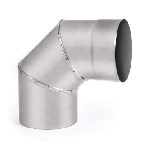 Коліно (відведення) з нержавіючої сталі AISI 321 - 1 мм (∠ 90° - ø130)