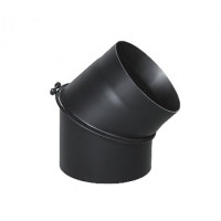 Колено поворотное дымохода из черной стали (45 градусов, 200 мм диаметр)