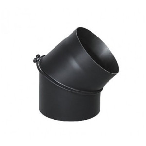 Колено поворотное дымохода из черной стали (45 градусов, 150 мм диаметр)