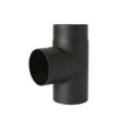 Трійник димоходу із чорної сталі (90 градусів, 180 мм діаметр)