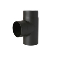 Трійник димоходу із чорної сталі (90 градусів, 180 мм діаметр)