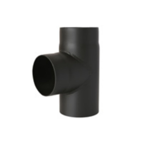 Трійник димоходу із чорної сталі (90 градусів, 180 мм діаметр)