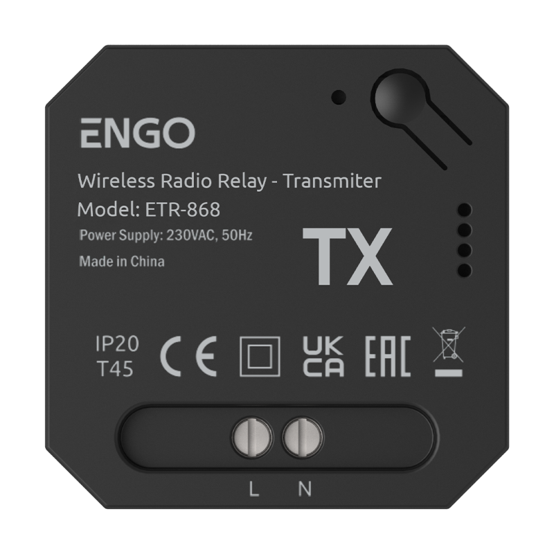 Удаленный выключатель ENGO CONTROLS ETR-868 868MГц, 230В 