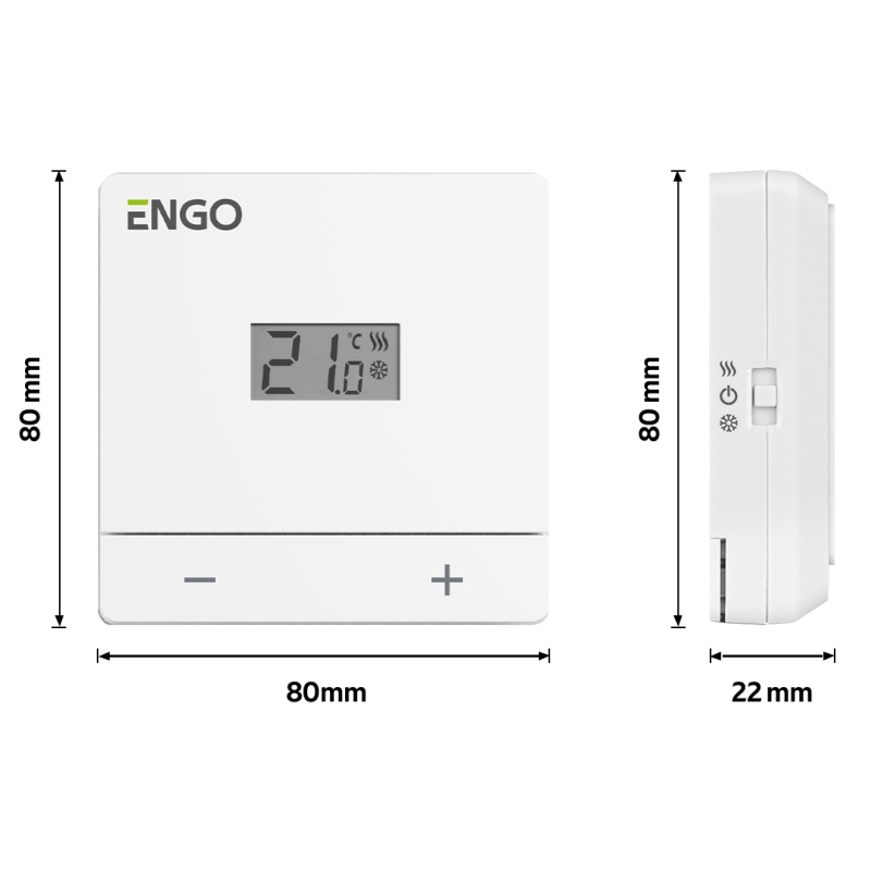 Термостат добовий ENGO CONTROLS EASY-230W, 230В дротовий    