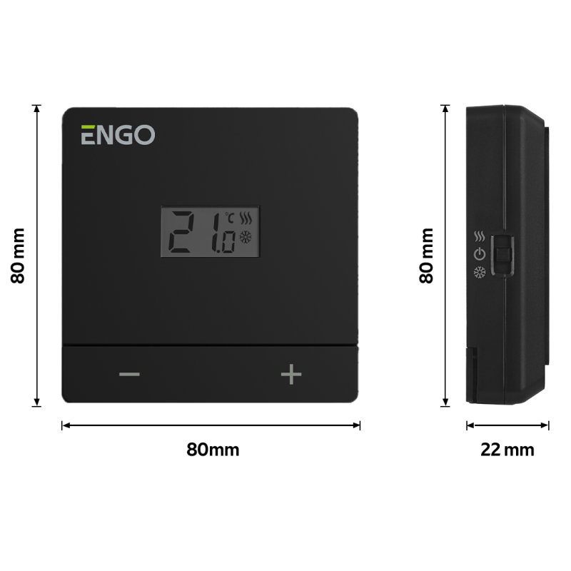 Термостат суточный ENGO CONTROLS EASY-BATB 2хААА проводной 