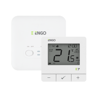 Терморегулятор температури бездротовий ENGO CONTROLS E7-RFW, програмований, білий 
