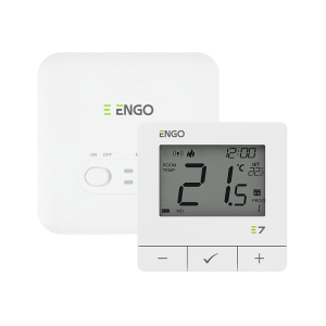 Терморегулятор температури бездротовий ENGO CONTROLS E7-RFW, програмований, білий 