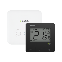 Терморегулятор температури ENGO E7-RFB бездротовий, програмований (чорний)