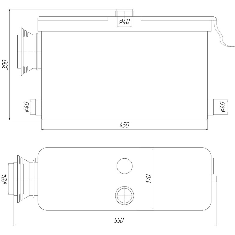 Каналізаційна установка VOLKS pumpe WC500-2