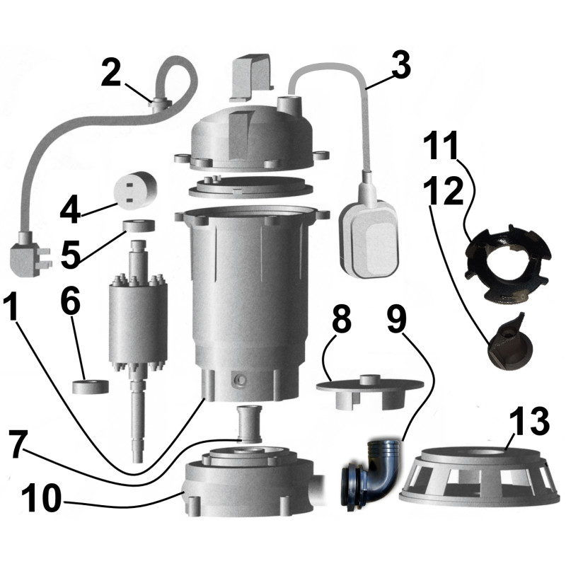 Фекальный насос с режущим механизмом Optima WQG 550 0,55 кВт