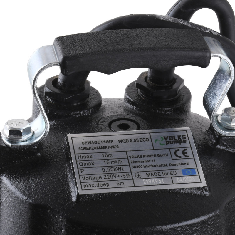 Фекальный насос VOLKS pumpe WQD 0.55 ECO 0.55кВт