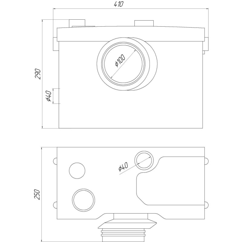 Каналізаційна установка VOLKS pumpe WC600D (WC3)