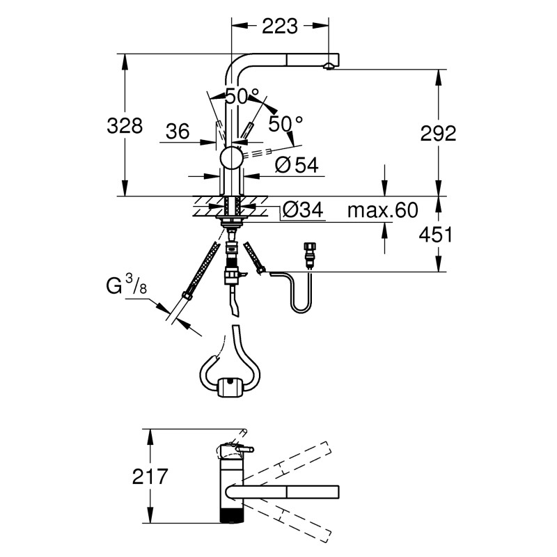 Фильтр Grohe Blue Pure 30382000 со смесителем
