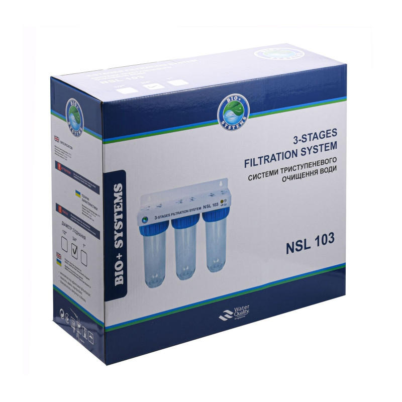 Фільтр 3-х ступеневого очищення Bio+ Systems NSL103, 1″ 