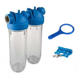 Колба під фільтри Atlas Filtri Duo 1/2" DP 10 – подвійний корпус