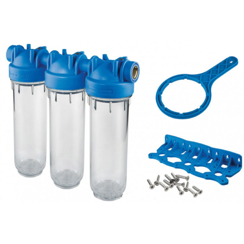 Колба під фільтри Atlas filtri Trio 1" DP 10 – потрійний корпус