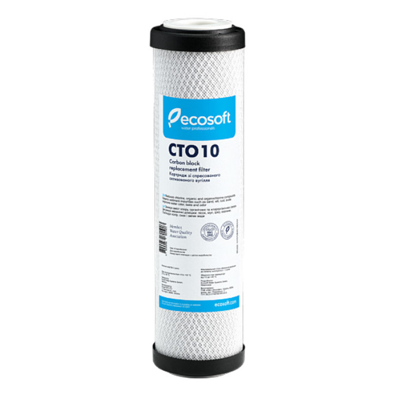 Картридж Ecosoft со спрессованным активированным углём 2,5" х 10"