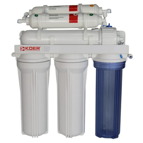 Система обратного осмоса с минерализатором KOER KV-92 6 ступеней, мембрана 75 галлон.