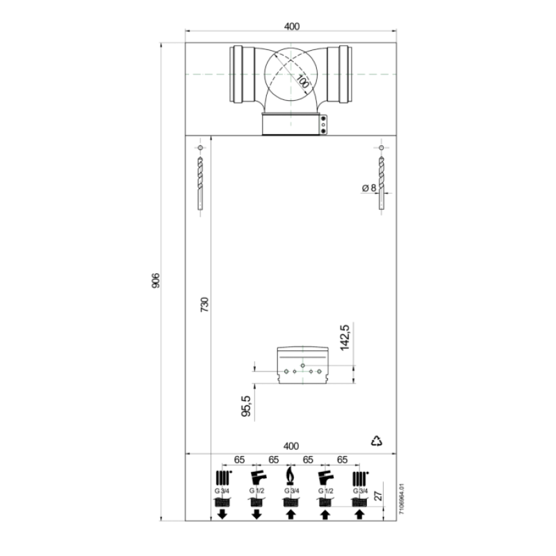Газовий котел Baxi ECO 5 Blue 24  димохідний (24 кВт)