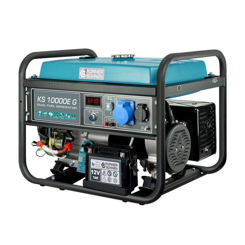 Газобензиновий генератор 8 кВт Konner & Sohnen KS 10000E G