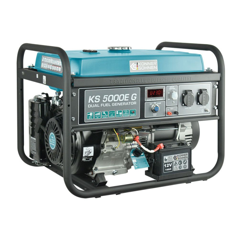Газобензиновий генератор 4,5 кВт Konner & Sohnen KS 5000E G
