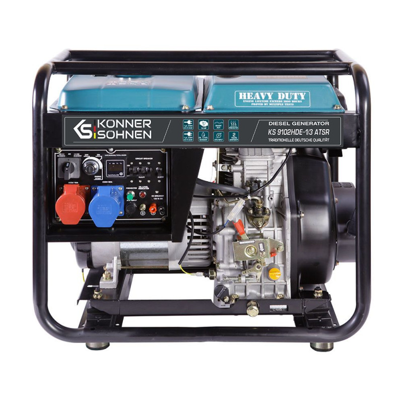 Дизельний генератор 6,5 кВт Konner & Sohnen KS 9102HDE-1/3 ATSR (EURO II)