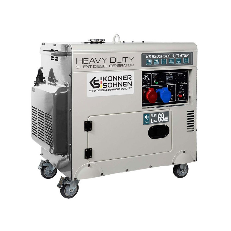Дизельний генератор 7,5 кВт Konner & Sohnen KS 9200HDES-1/3 ATSR (EURO V)