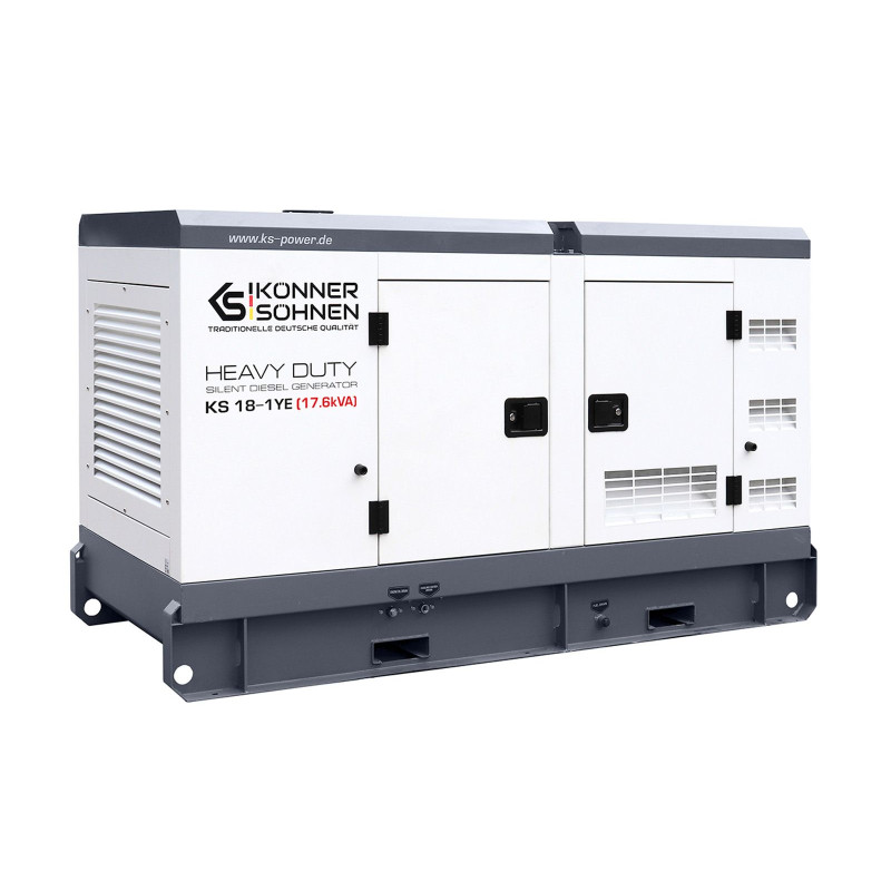 Дизельна однофазна електростанція 17,6 кВА Konner & Sohnen KS 18-1YE