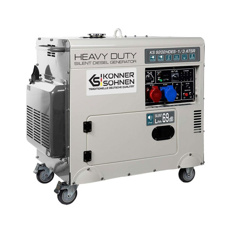 Дизельний генератор 7,5 кВт Konner & Sohnen KS 9202HDES-1/3 ATSR (EURO II)