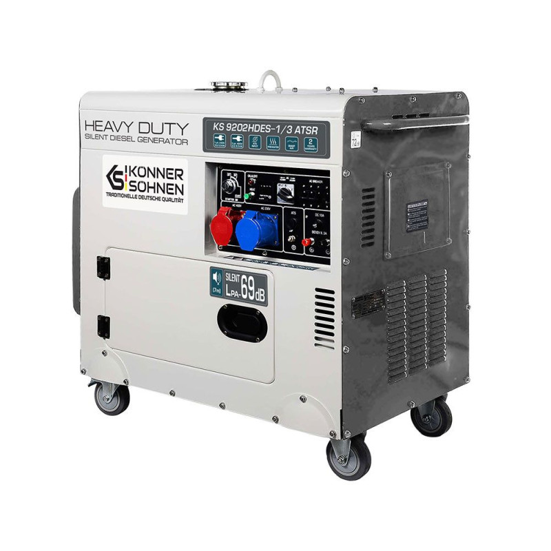 Дизельний генератор 7,5 кВт Konner & Sohnen KS 9202HDES-1/3 ATSR (EURO II)