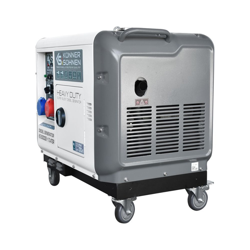 Дизельный генератор передвижной 7,5 кВт Konner & Sohnen KS 9300DE-1/3 ATSR