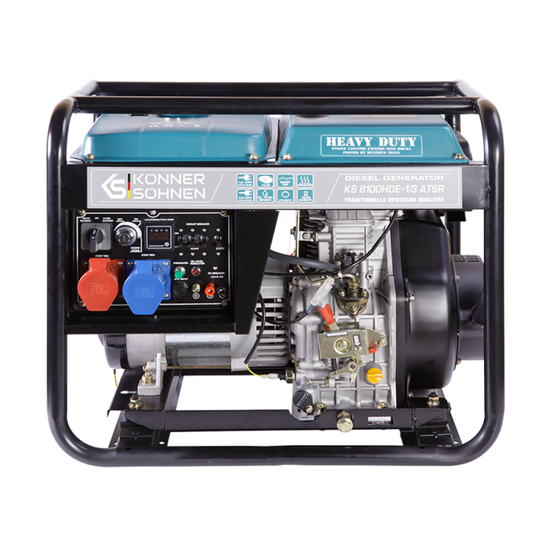 Дизельный генератор 6,5 кВт KS 8100HDE-1/3 ATSR (EURO V)