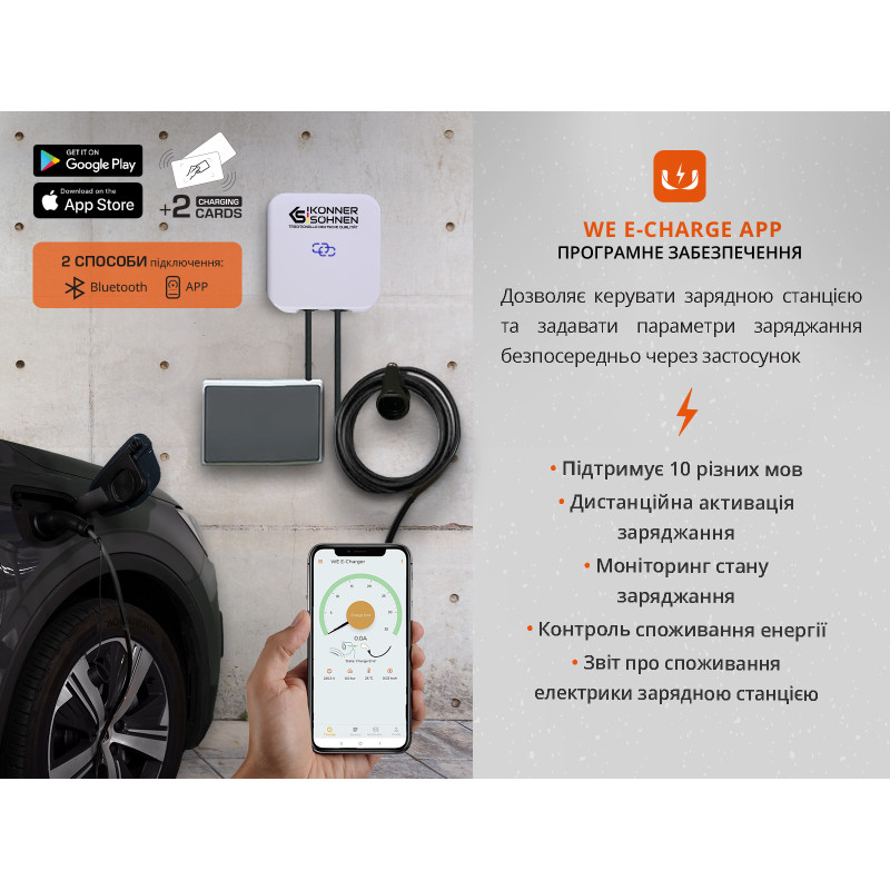 Станція для зарядки електромобілів 7 кВт Konner & Sohnen KS P32/1