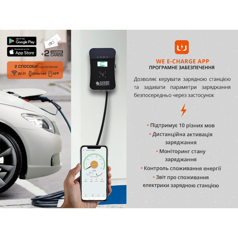 Станція для зарядки електромобілів 11 кВт Konner & Sohnen KS X16/3