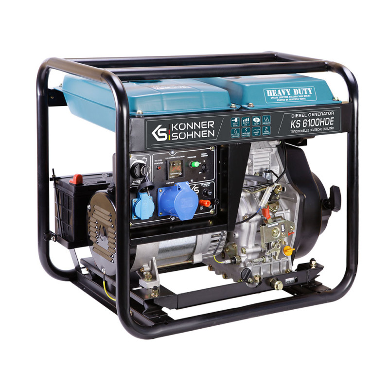 Дизельний генератор 5,5 кВт Konner & Sohnen KS 6100HDE (EURO V)