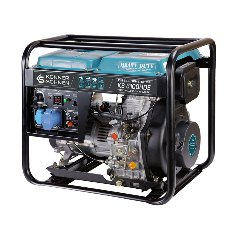 Дизельний генератор 5,5 кВт Konner & Sohnen KS 6100HDE (EURO V)