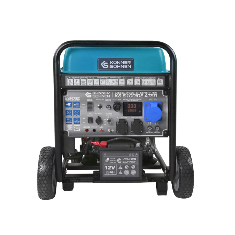 Дизельний інверторний генератор 5,5 кВт Konner & Sohnen KS 6100iDЕ ATSR